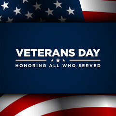 Greeting Card Design for Veterans Day Celebration.