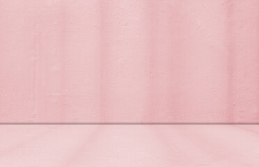 Fototapeta premium Background pink autumn wall floor studio shadow kitchen podium table product backdrop room pattern gradient light mockup cosmetic abstract color pastel texture scene summer loft scene template.
