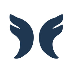 Abstract Wing Logo minimalist and elegant design symbol for brand identity, freedom, and technology.