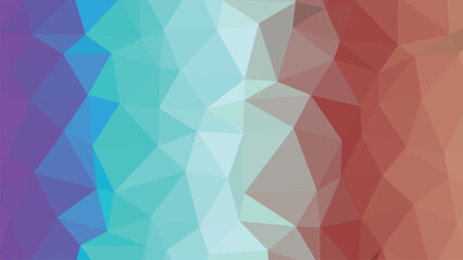 Fototapeta premium Abstract Low Poly Triangular Mosaic Background in Blue Purple and Orange