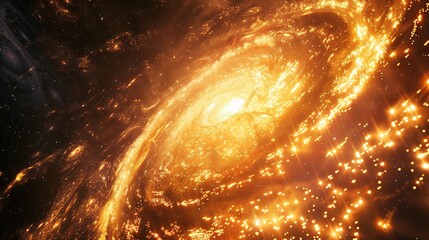 Protoplanetary disk with glowing organic molecules resembling cosmic constellations.
