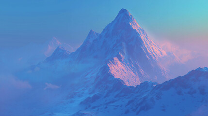 snow covered mountains