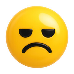 Fototapeta premium PNG Sad emoji face expression
