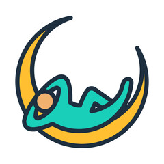 Relaxation Icon - Lineal Color