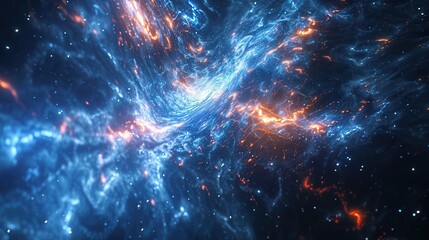 Protoplanetary disk with glowing organic molecules resembling cosmic constellations.
