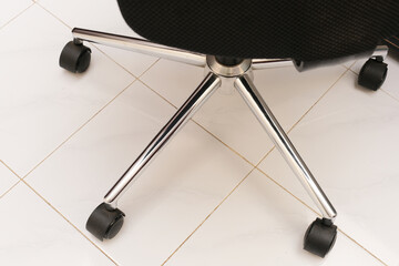 Silver aluminium made chair legs