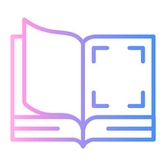 book Line Gradient Icon