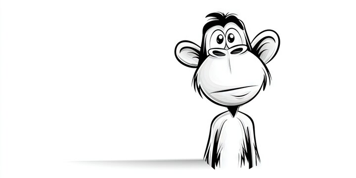 Doodle art of comical monkey character