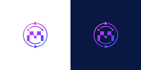 collection of initials m logo design vector illustration Very suitable for use in business consulting and technology companies	