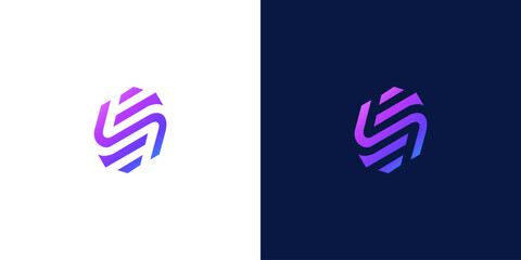 collection of letter s abstract monogram logo design vector	