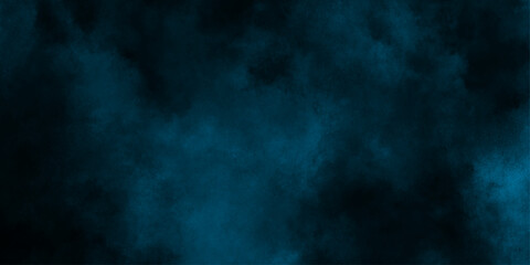 abstract cloud and vapor texture background. Black and blue smoke aquarelle smudge illustration smooth grungy smokey light pastel colors ink glow. Teal color powder explosion