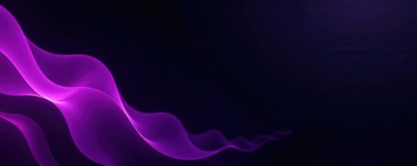 Abstract purple vector shapes on black background, pattern, template, professional