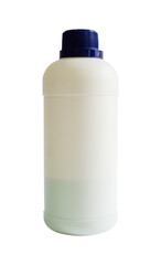 white plastic bottle isolated