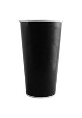 black paper cup mockup isolated