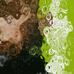 abstract background with flowers and swirls