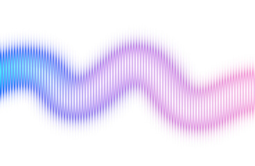 Neon glowing lines gradient shape on transparent background 