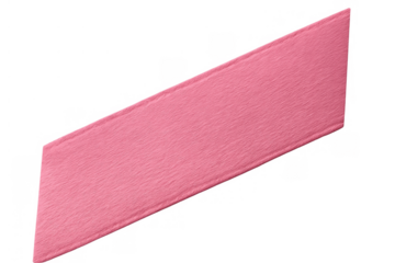 Pink textured ribbon representing breast cancer awareness and support, cut out, isolated for health and charity concepts