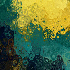 abstract floral background with golden elements