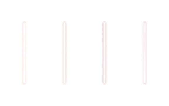 Four thin vertical neon lines in gradient colors abstract background