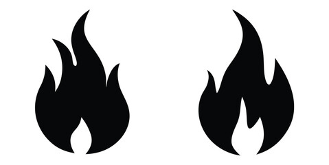 Fire icon vector, Fire flame symbol, Flame icon 