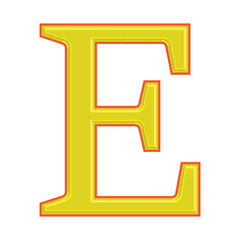 3d golden font letter G