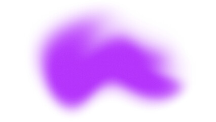 Blurred purple gradient abstract element with noise and grainy texture isolated on transparent background