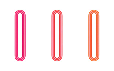 Obraz premium Three pink red and orange glowing oval shapes abstract background