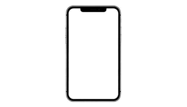 Sleek, modern frameless smartphone with a black screen