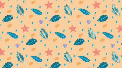 colorful leaf combination pattern vector