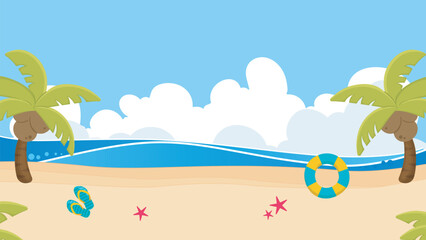 sea view on the beach vector