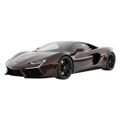 Obraz premium Sleek modern sports car design aerodynamic body and futuristic headlights captured in a low angle. isolated on white background