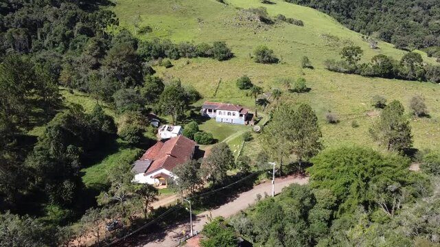 Po&ccedil;os de Caldas Minas Gerais Brazil, paisagem, montagna, casa, natureza, c&eacute;u, viagem, rocha, relva, cabana, turismo