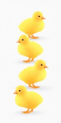 Fototapeta premium Minimalist rubber duck concept on white background, modern graphic style symbolizing childhood purity and joy with nostalgia, isolate, kindergarten