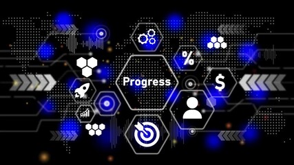 Digital abstract concept of business progress with global network and data visualization Keywords: progress, business, finance, growth, success, data, analytics, technology, digital, abstract - Powered by Adobe