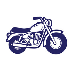 Obraz premium Simple two-tone motorcycle illustration perfect for transportation design and graphic projects
