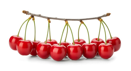 cherries on a white background