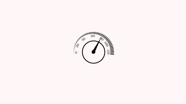 Engine rpm speed meter Performance speedometer concept Loop animation with Alpha Channel