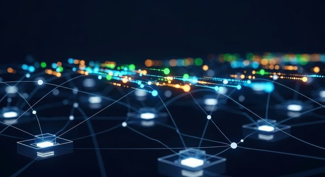 Global Digital Network Connectivity Technology Data Flow