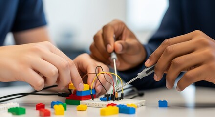 Young minds collaborate on an engaging hands-on STEM electronics project