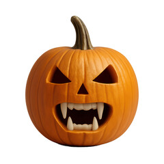 Fototapeta premium PNG Spooky carved pumpkin face