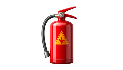 Red fire extinguisher symbol isolated on transparent background