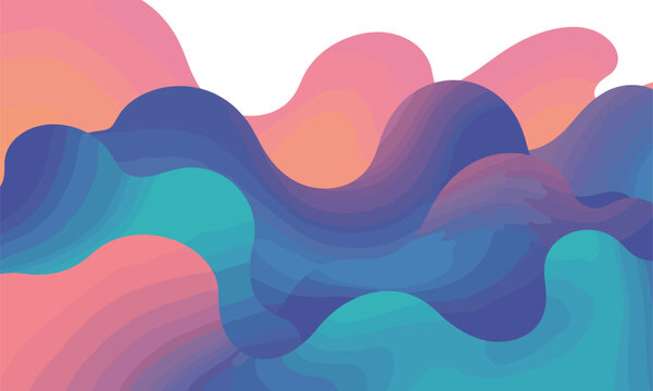 Abstract Fluid Shapes Illustration &ndash; Modern Vector Design with Dynamic and Organic Forms