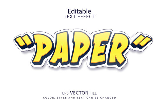 Paper Vector Text Effect with Pop Art Style