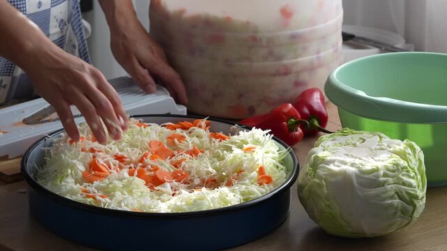 grating carrots for salad
