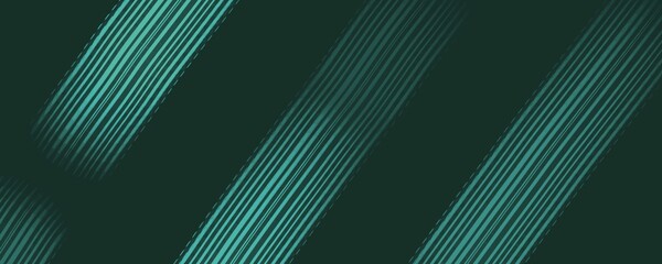teal glowing diagonal light streaks on deep forest green abstract background with motion blur