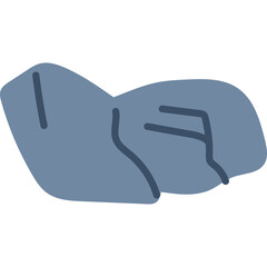 Simple Cartoon Illustration of a Blue Dinosaur Egg on Transparent Background
