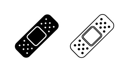 Medical bandage icons with transparent background