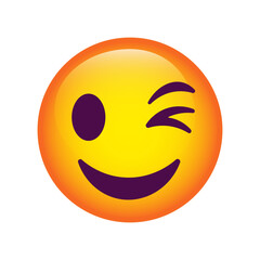 Winking face emoji, a fun expression of emotion