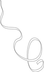 Ribbons thin line decorative , new year, holiday, festival