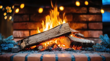 Cozy evening gathering fireplace setting warm ambiance indoor close-up relaxation concept